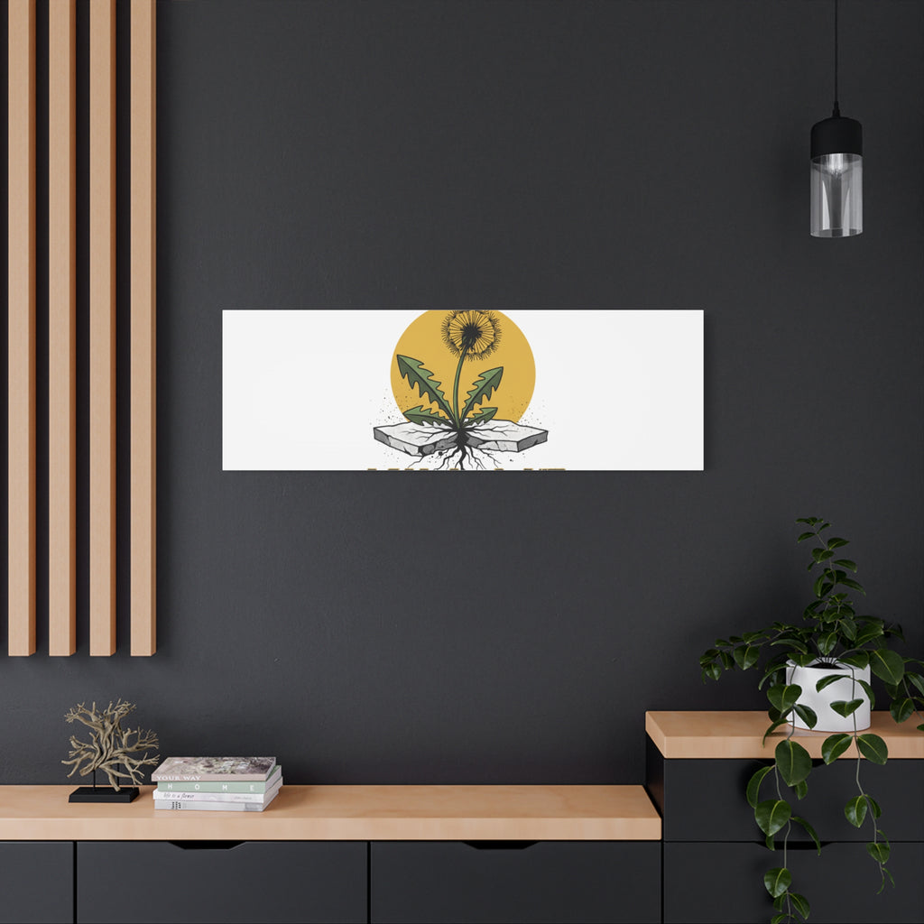 You Can't Kill Me Dandelion Canvas | punk botanical, halftone floral