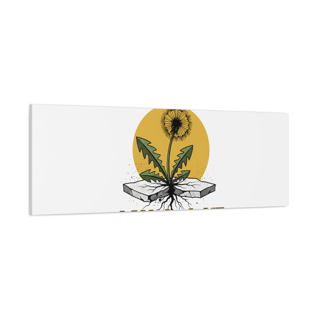 You Can't Kill Me Dandelion Canvas | punk botanical, halftone floral
