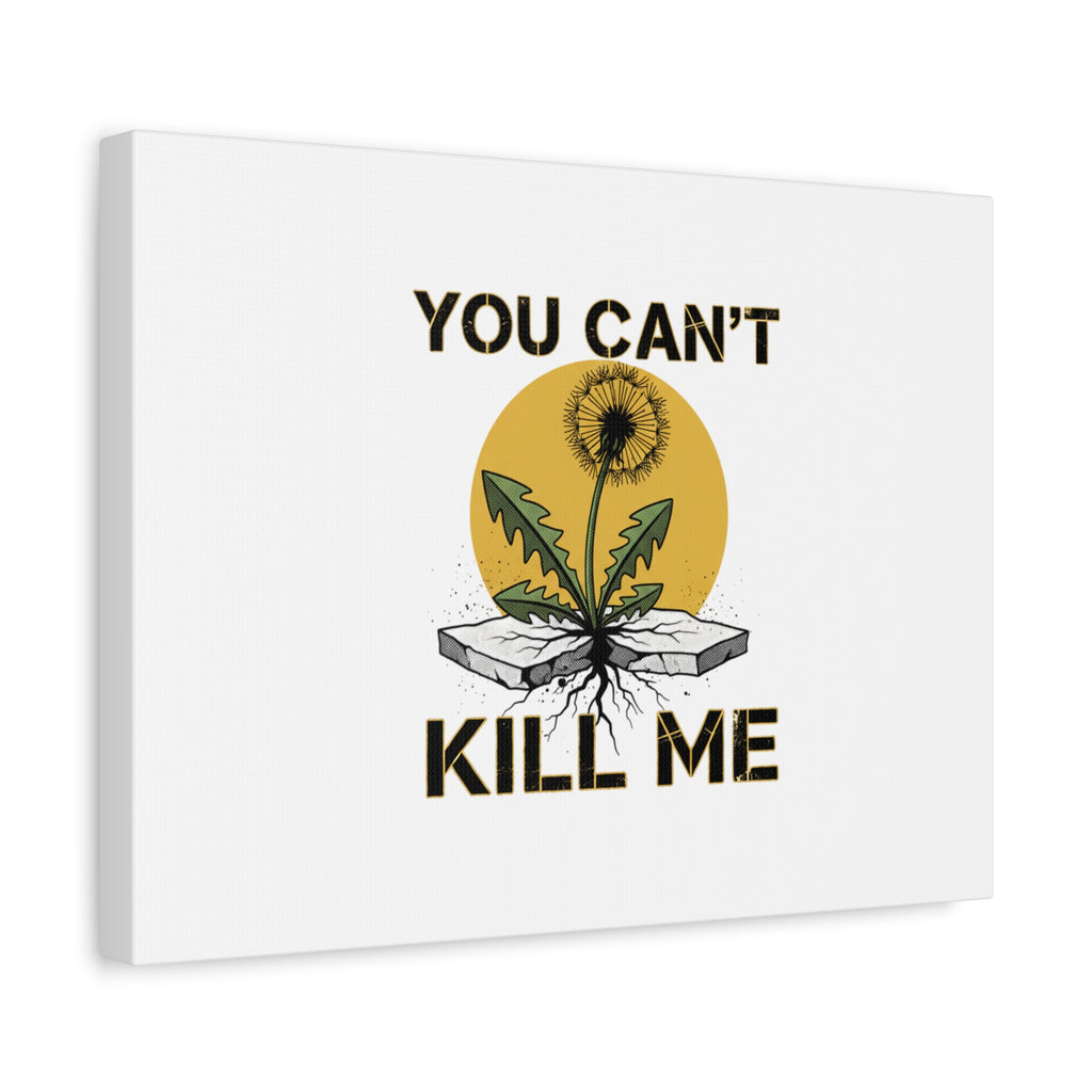 You Can't Kill Me Dandelion Canvas | punk botanical, halftone floral