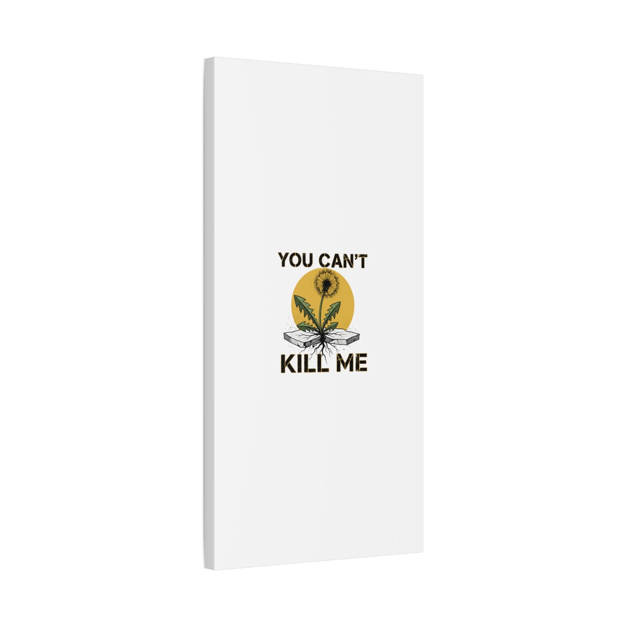 You Can't Kill Me Dandelion Canvas | punk botanical, halftone floral