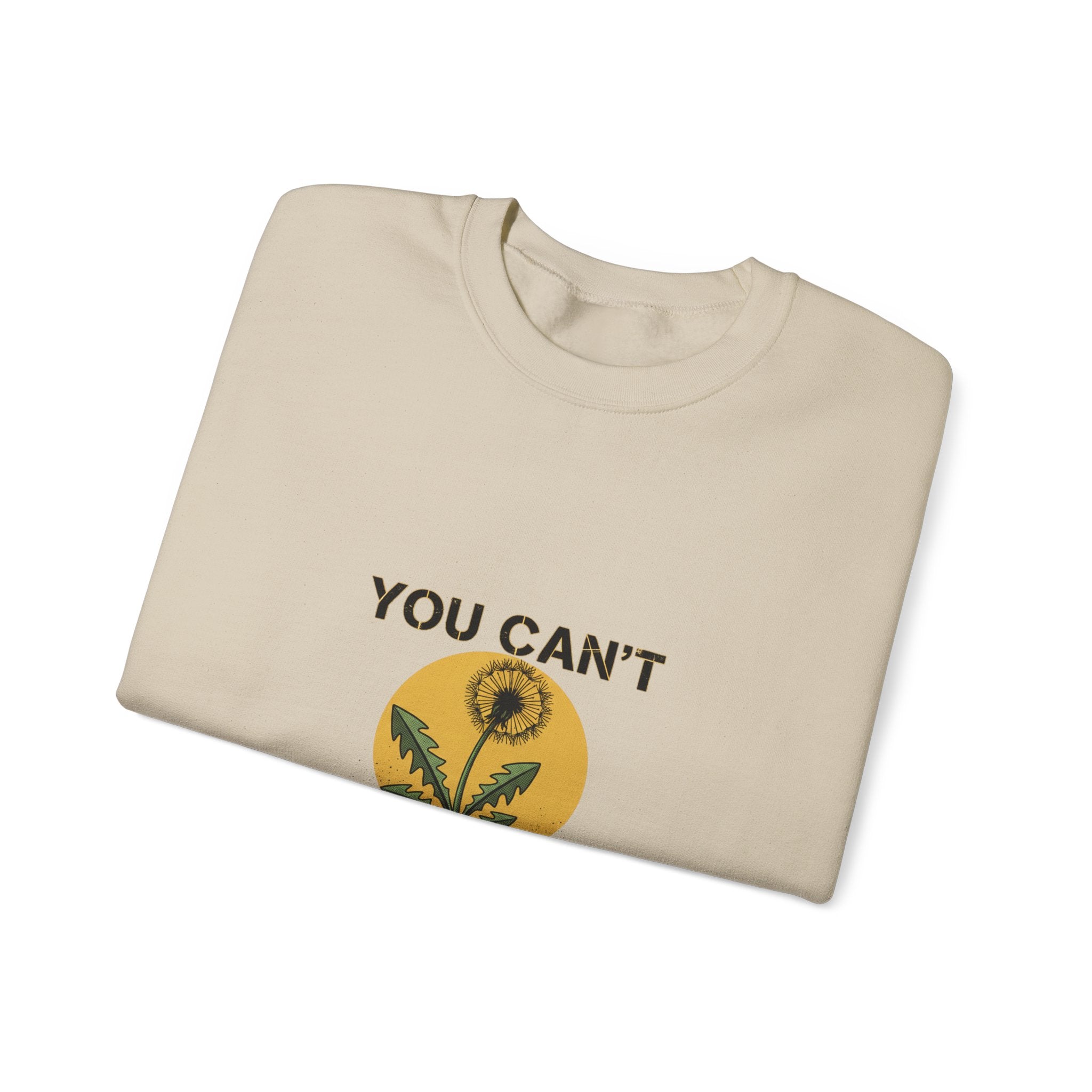 You Can't Kill Me Crewneck, halftone floral punk botanical, weedcore