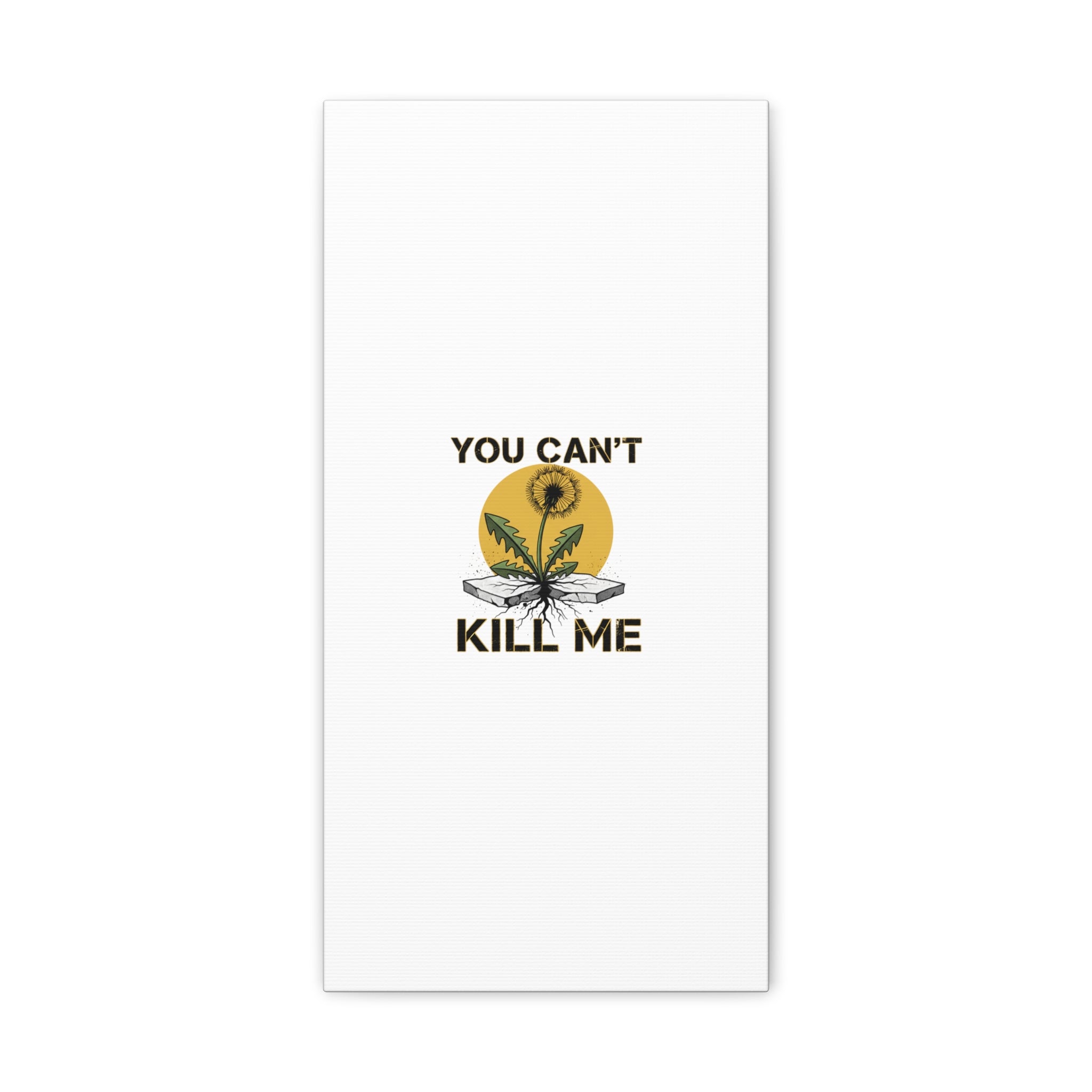You Can't Kill Me Dandelion Canvas | punk botanical, halftone floral