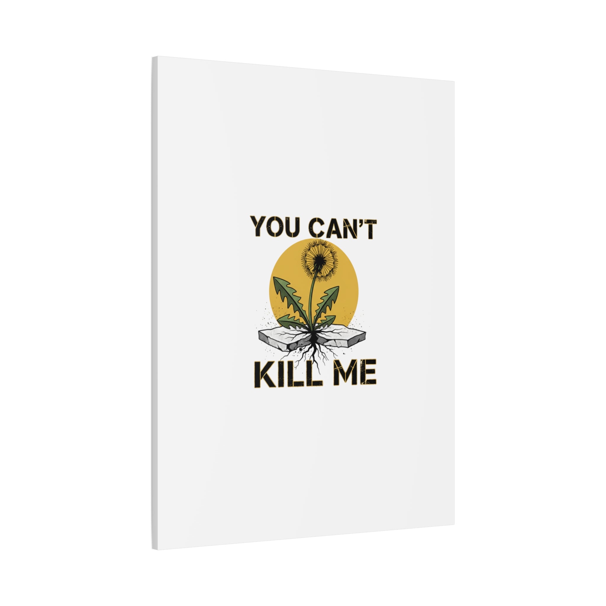 You Can't Kill Me Dandelion Canvas | punk botanical, halftone floral