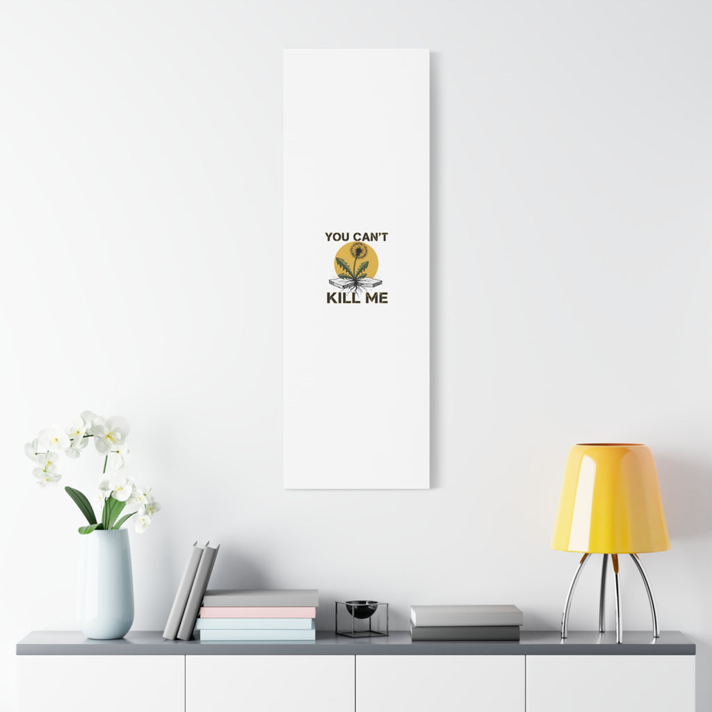 You Can't Kill Me Dandelion Canvas | punk botanical, halftone floral