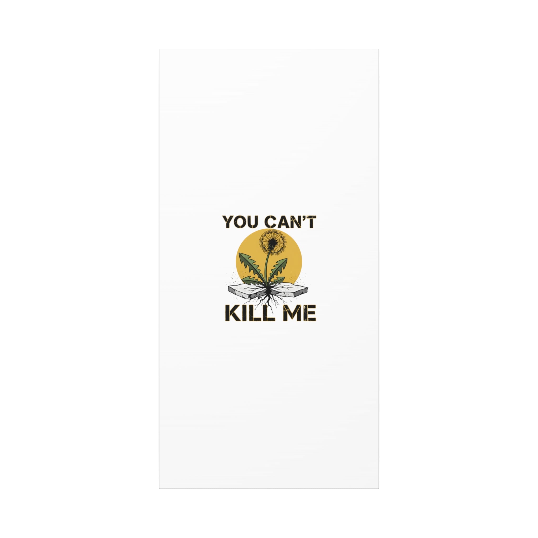 You Can't Kill Me Dandelion Canvas | punk botanical, halftone floral