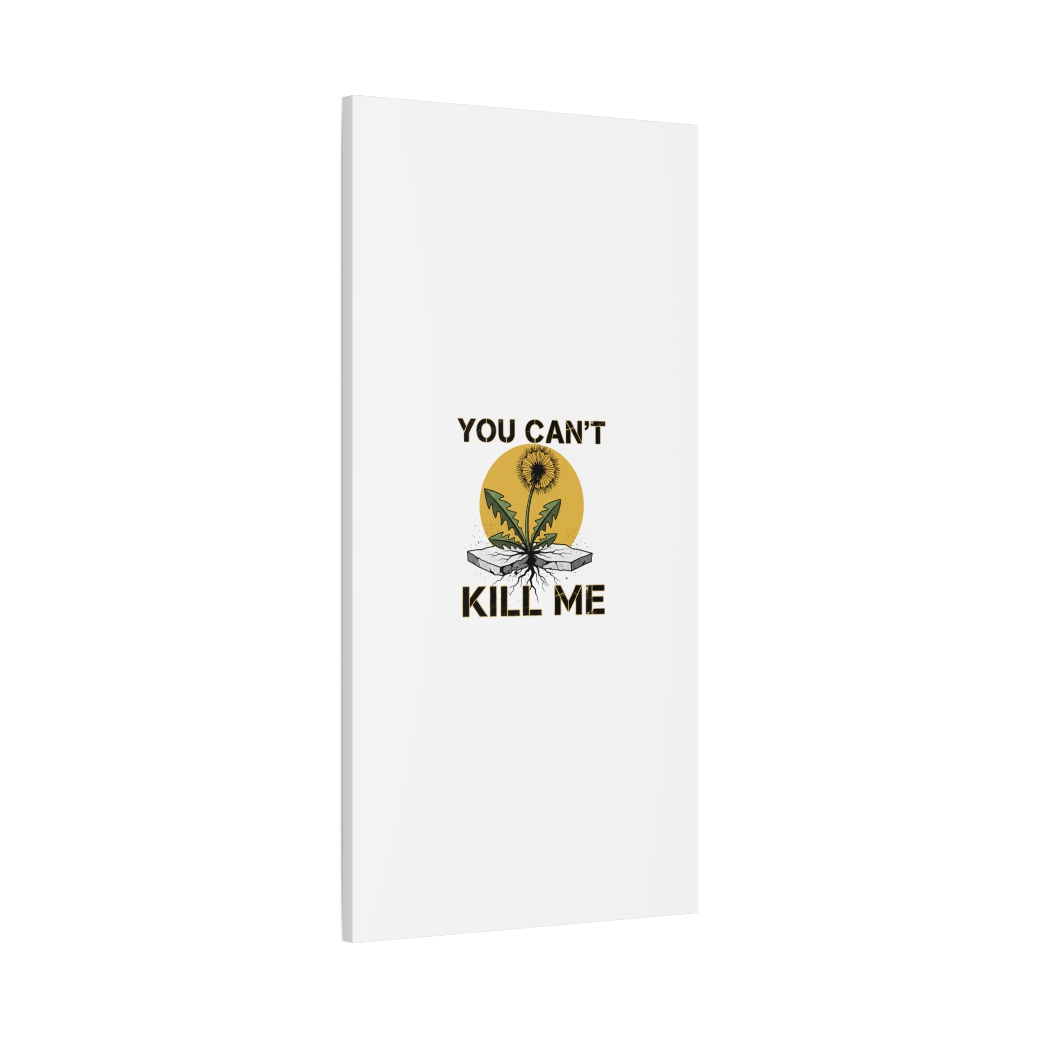 You Can't Kill Me Dandelion Canvas | punk botanical, halftone floral