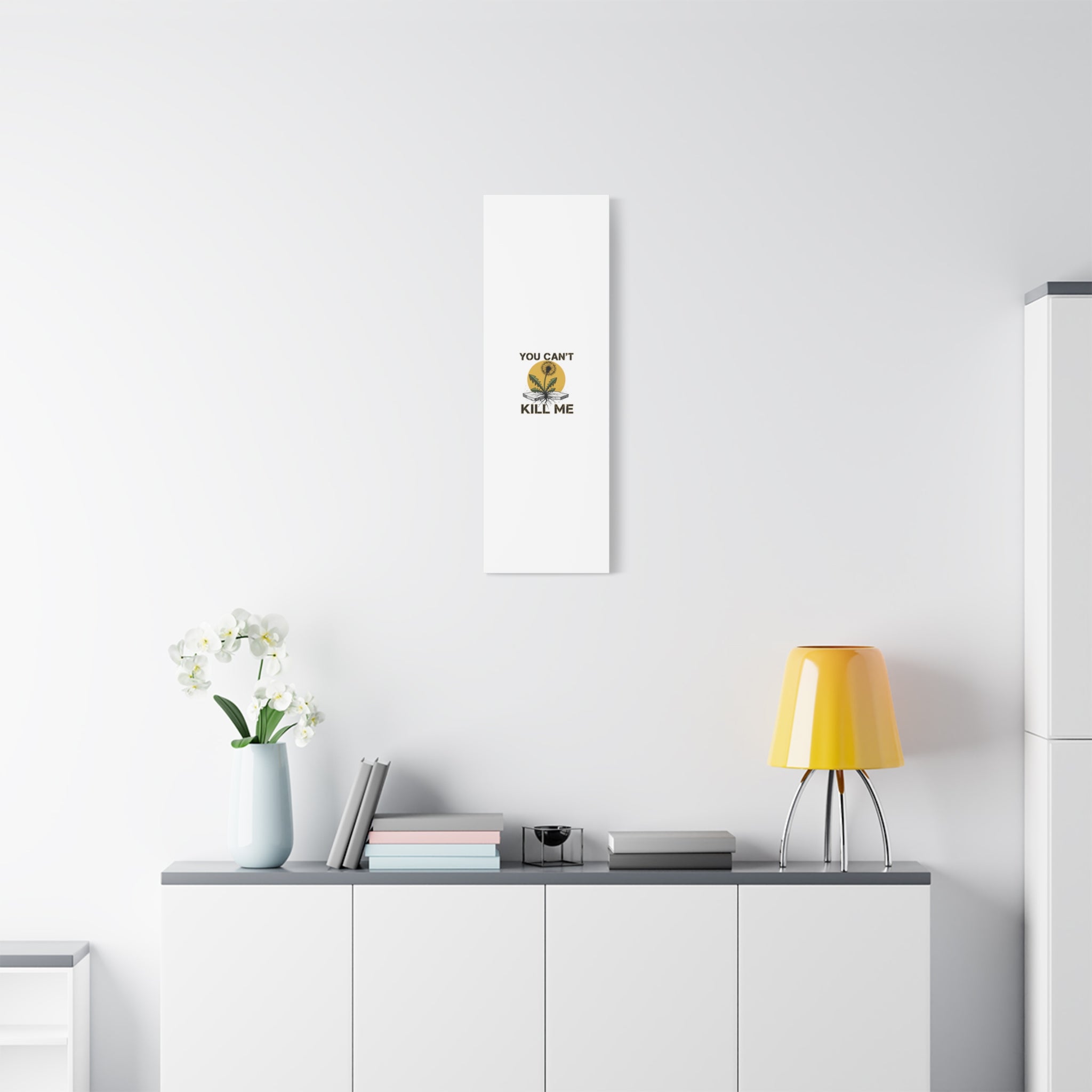 You Can't Kill Me Dandelion Canvas | punk botanical, halftone floral