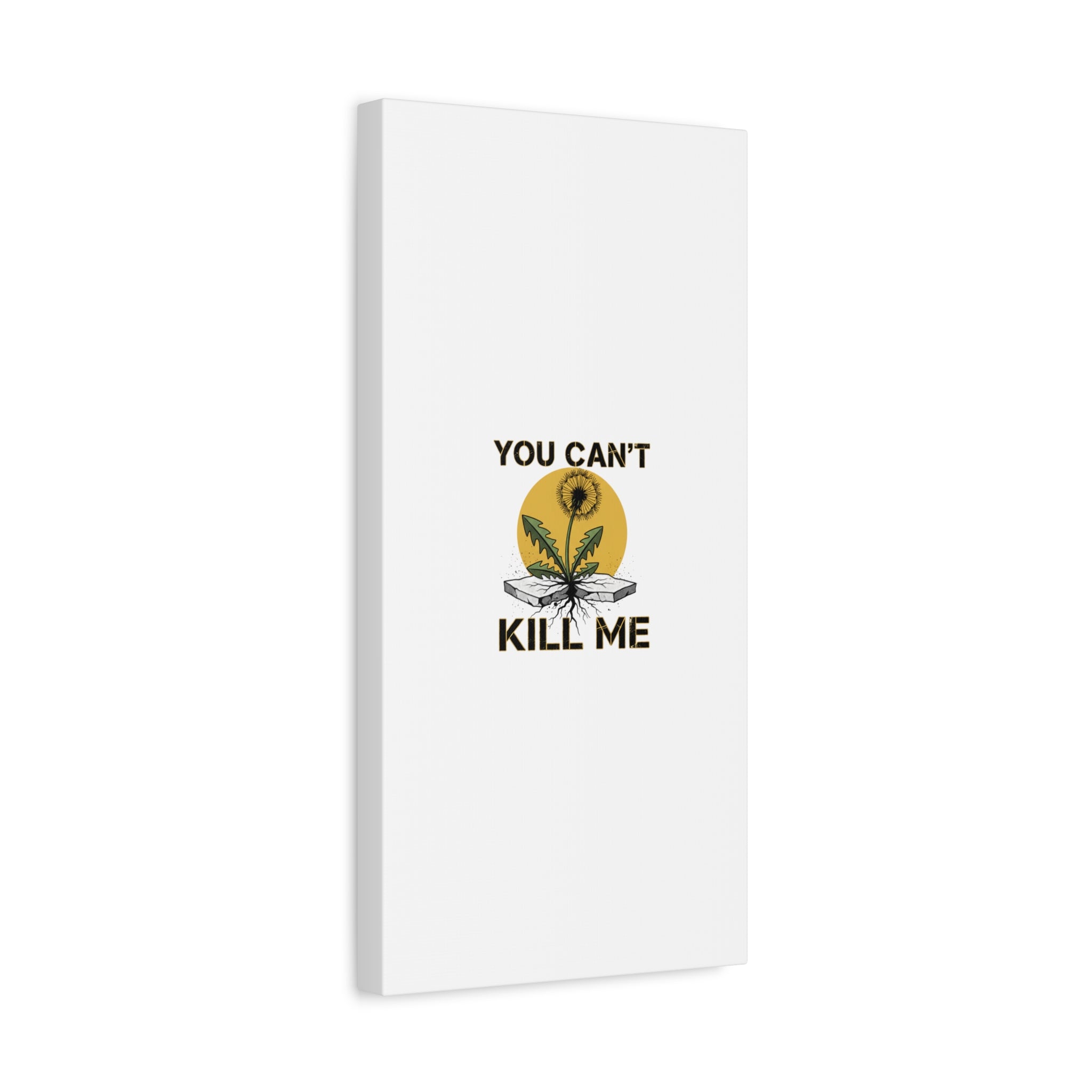 You Can't Kill Me Dandelion Canvas | punk botanical, halftone floral
