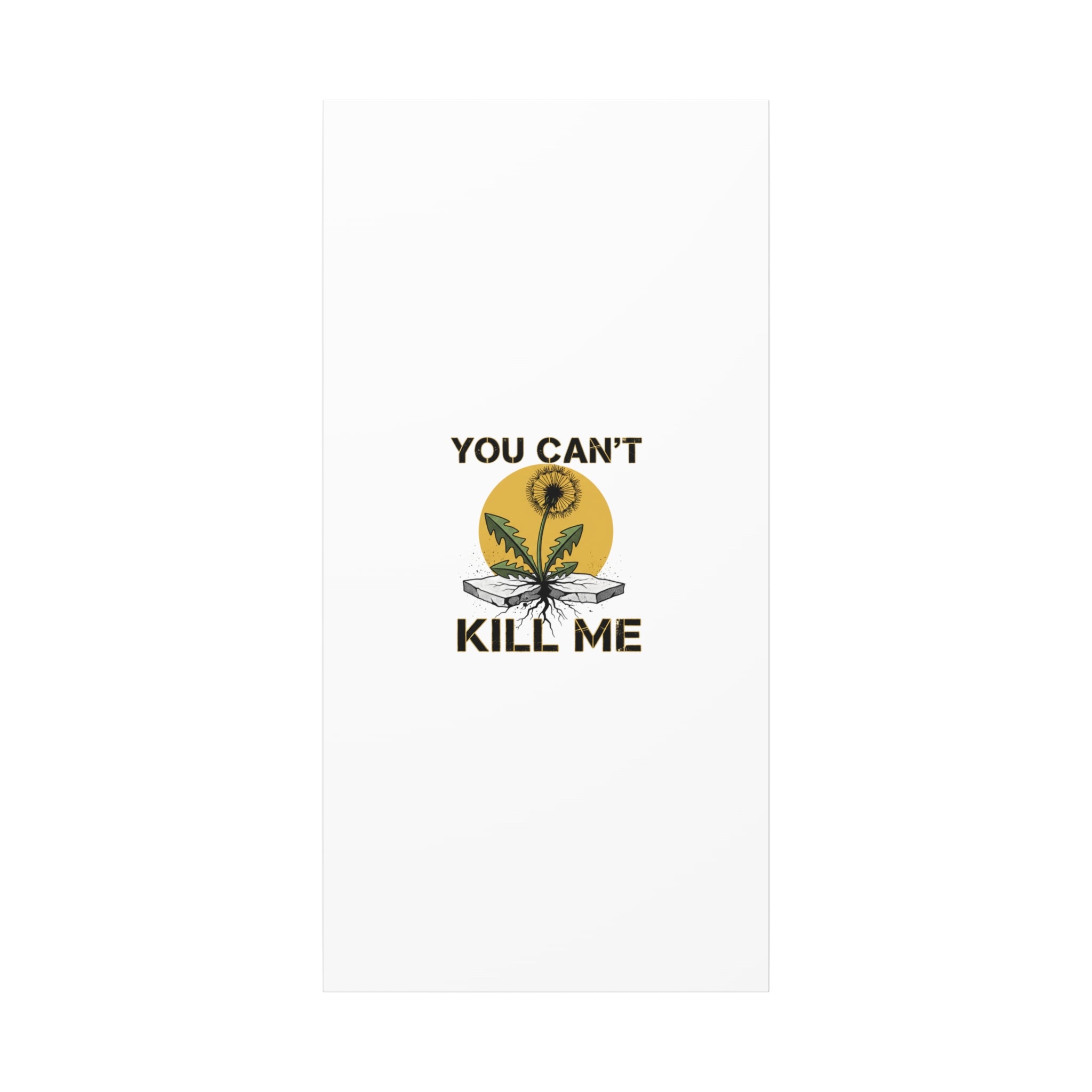 You Can't Kill Me Dandelion Canvas | punk botanical, halftone floral