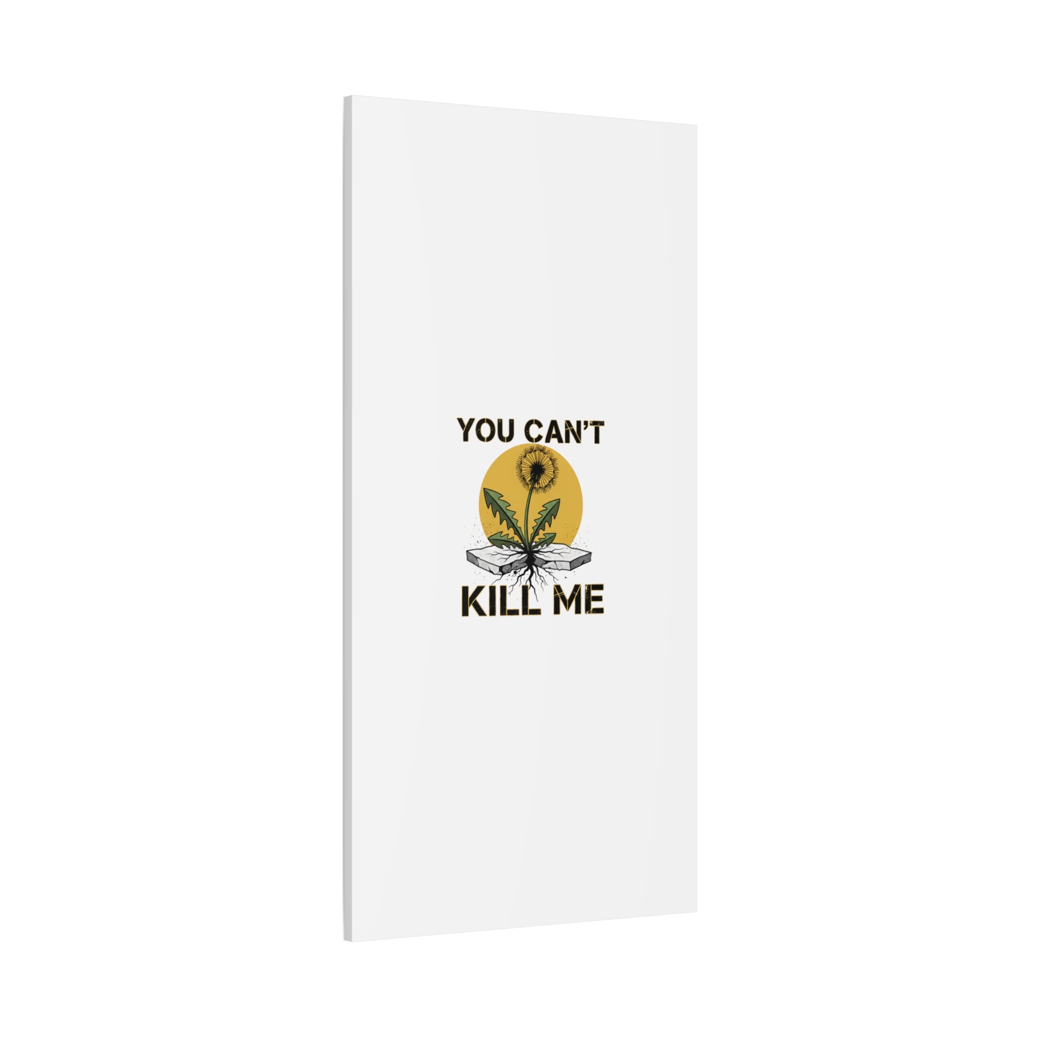 You Can't Kill Me Dandelion Canvas | punk botanical, halftone floral