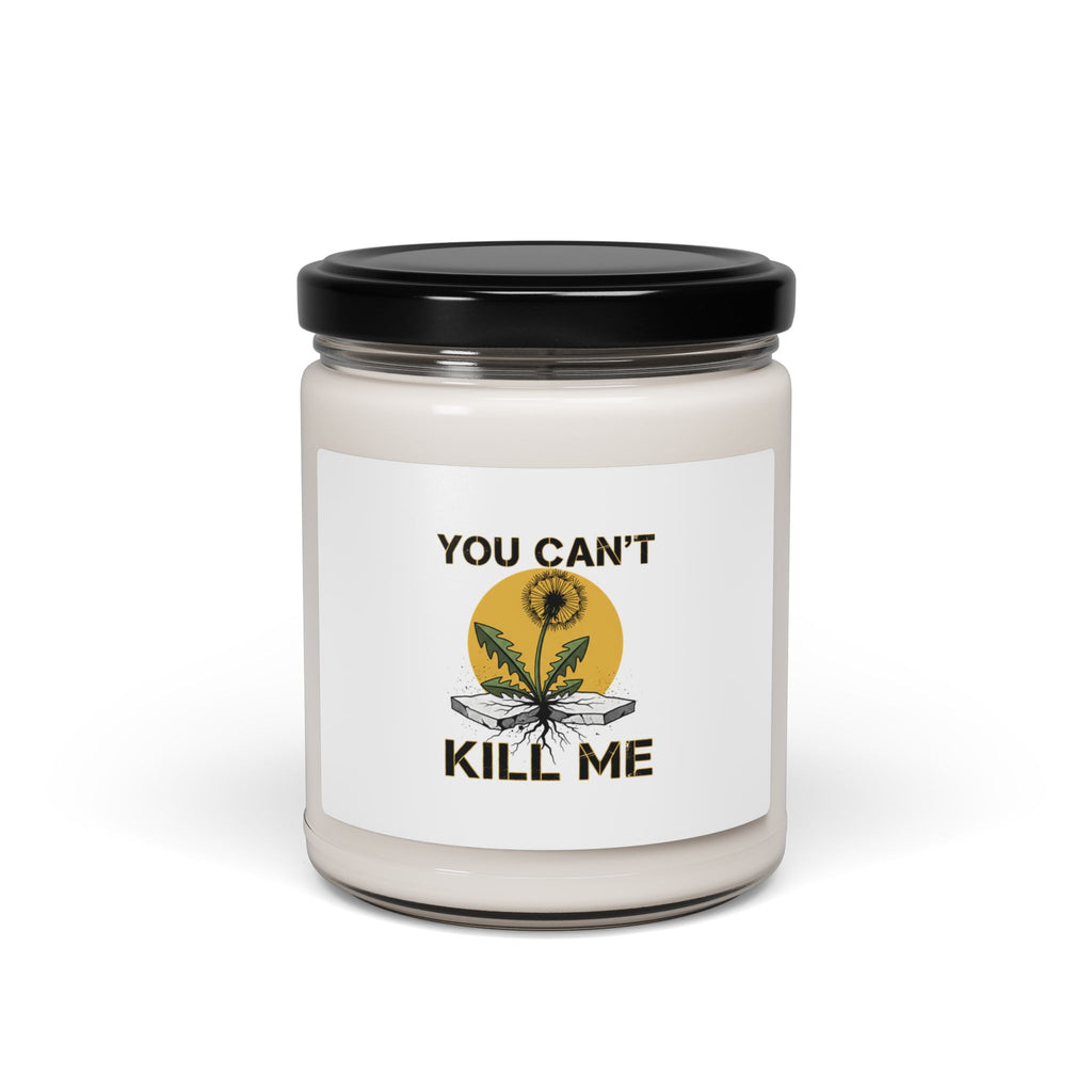 You Can't Kill Me Candle | punk botanical, halftone floral