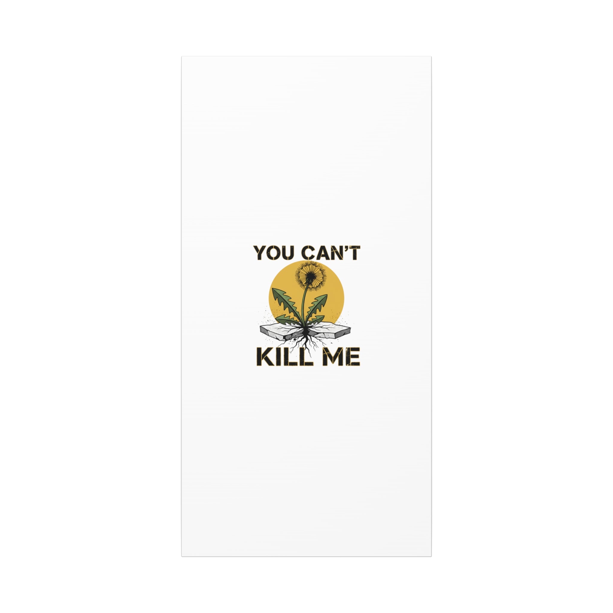 You Can't Kill Me Dandelion Canvas | punk botanical, halftone floral