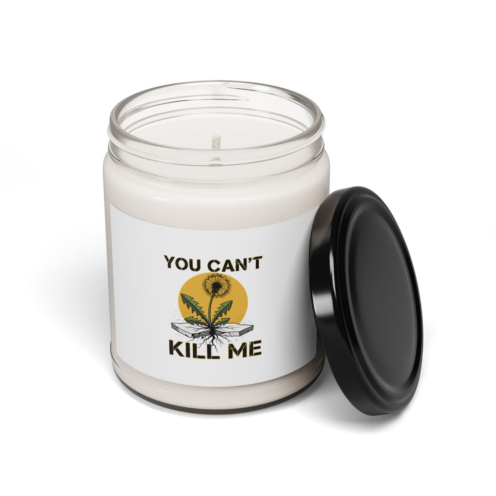 You Can't Kill Me Candle | punk botanical, halftone floral