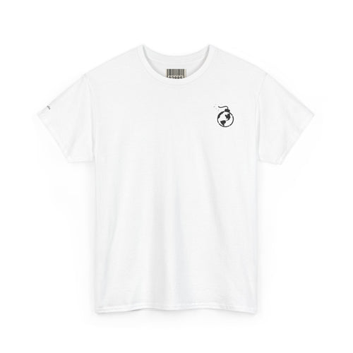 Minimalist Studio Ayyo0oh logo on the front chest of a black graphic tee.